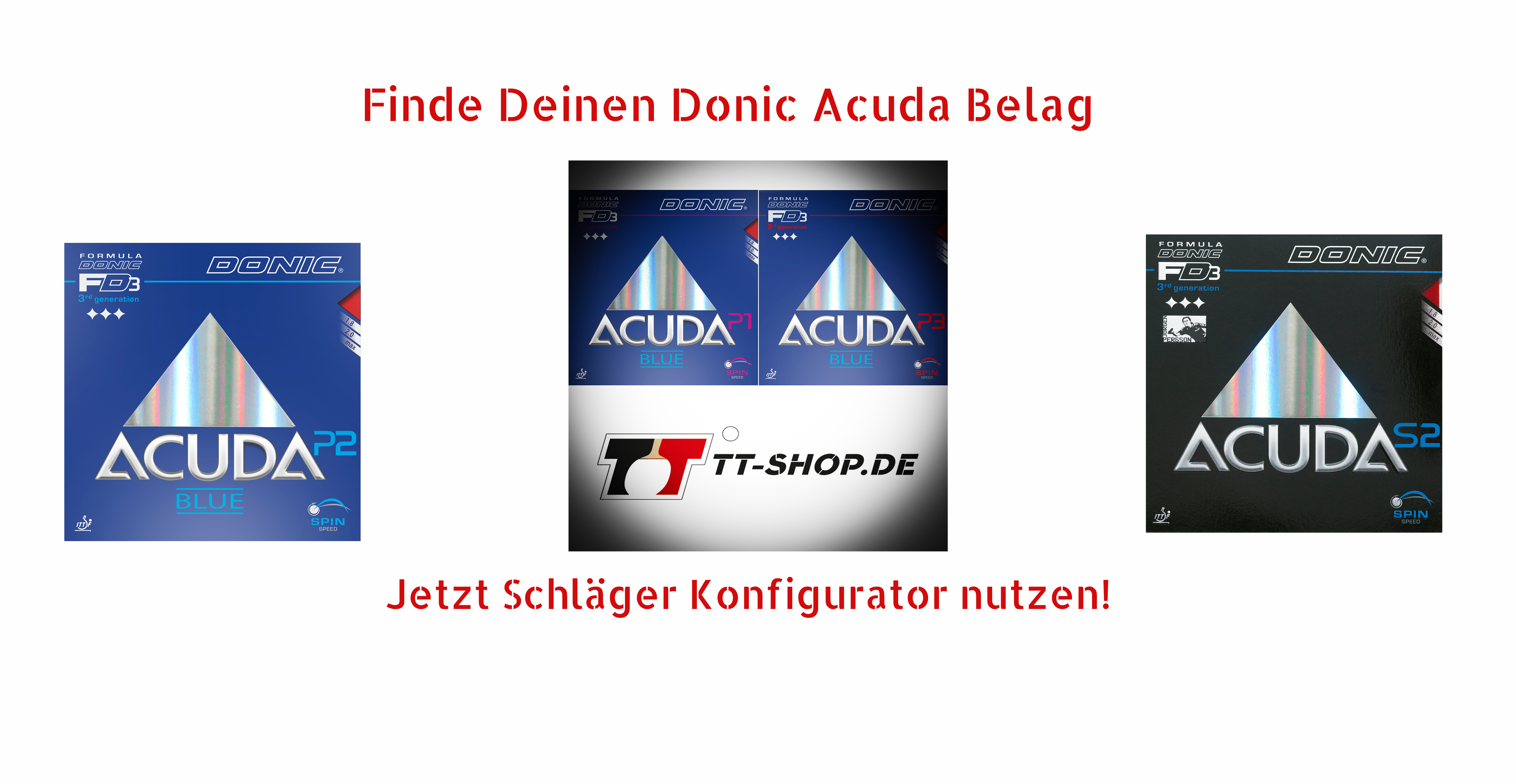 DONIC Tischtennis-Belag Acuda P1 Blue