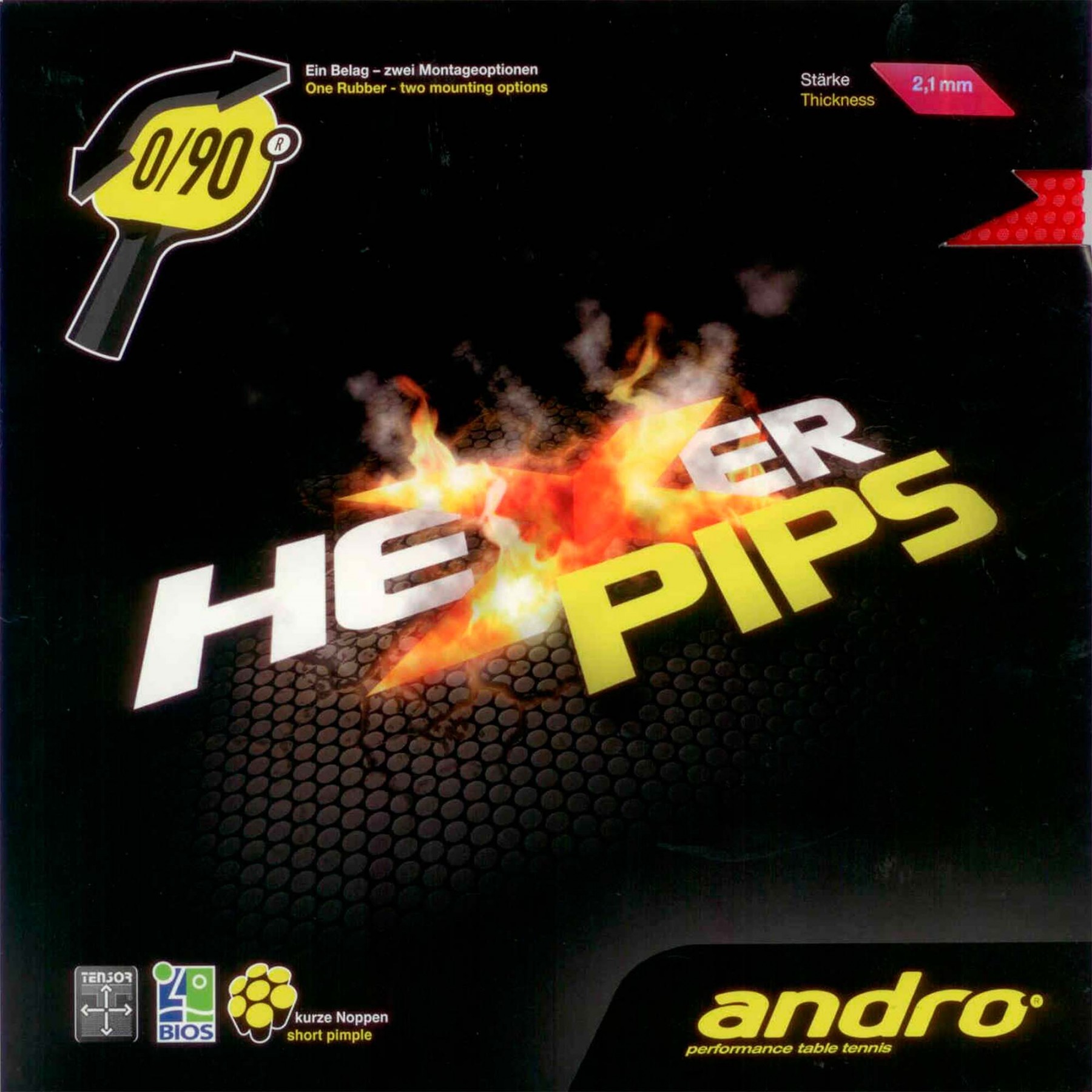 Andro Hexer Powersponge Tischtennis-Belag Tischtennisbelag Andro Hexer Powersponge Tischtennis-Belag Tischtennisbelag