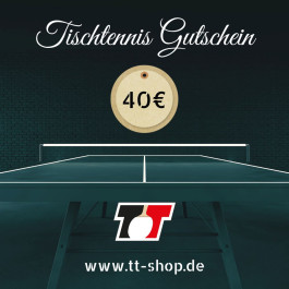 Tischtennis Gutschein 40€