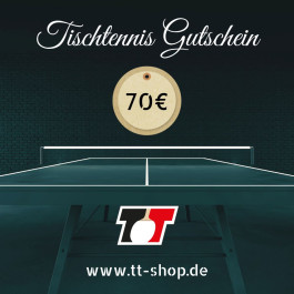 Tischtennis Gutschein 70€