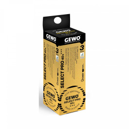 Gewo Select Pro 40+*** - 3-er Packung der Bälle hingestellt