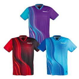 Tibhar T-Shirt L2 River, schwarz-rot/ violett/ türkis
