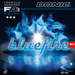 Donic Bluefire M3 - Detailansicht: Produkt und Verpackung