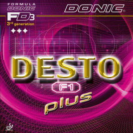 Donic Desto F1 Plus - Professionelle Aufnahme von Produkt und Verpackung