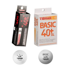 Tibhar 40+ SL - Produkt inklusive Trainingsball Basic SL hingestellt