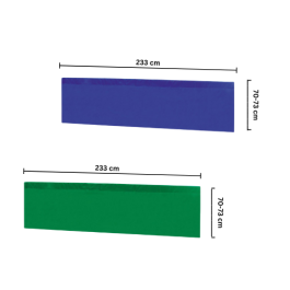 Umrandungstuch neutral 73cm, grün und blau