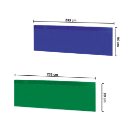 Umrandungstuch neutral 90cm, blau und grün