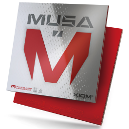 Xiom Musa - Produktbild mit Belag und Verpackung