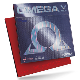Xiom Omega V Tour - Produktbild mit Belag und Verpackung