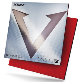 Xiom Vega Pro - Produktbild mit Belag und Verpackung