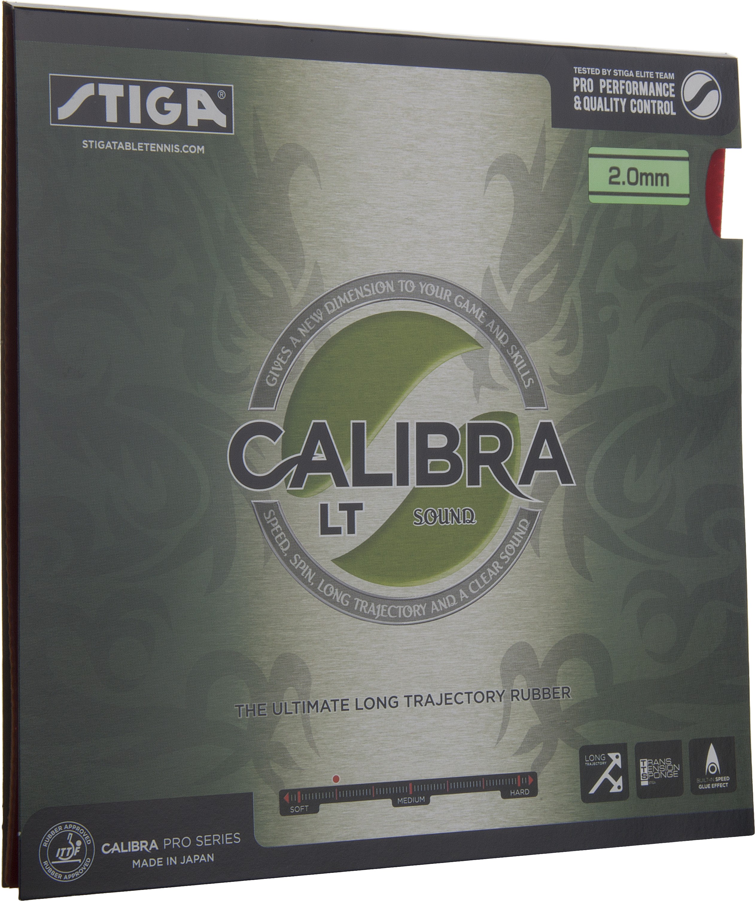 Stiga Calibra LT schwarz 2,0mm neu OVP Tischtennis Belag 