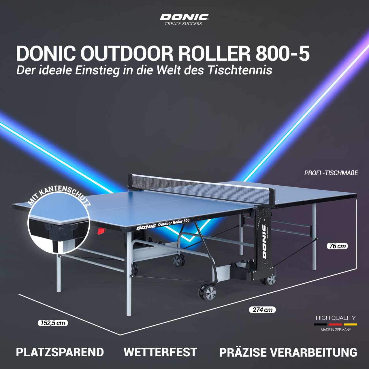 ᐅ Donic Outdoor Roller 800-5 | Eine Platte für draußen!