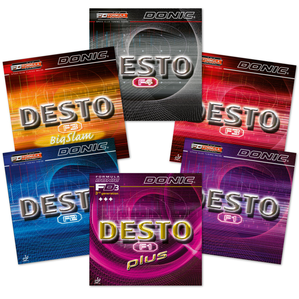 ᐅ Donic Desto | F1-F4 oder Big Slam? 2er Belag Sparset!