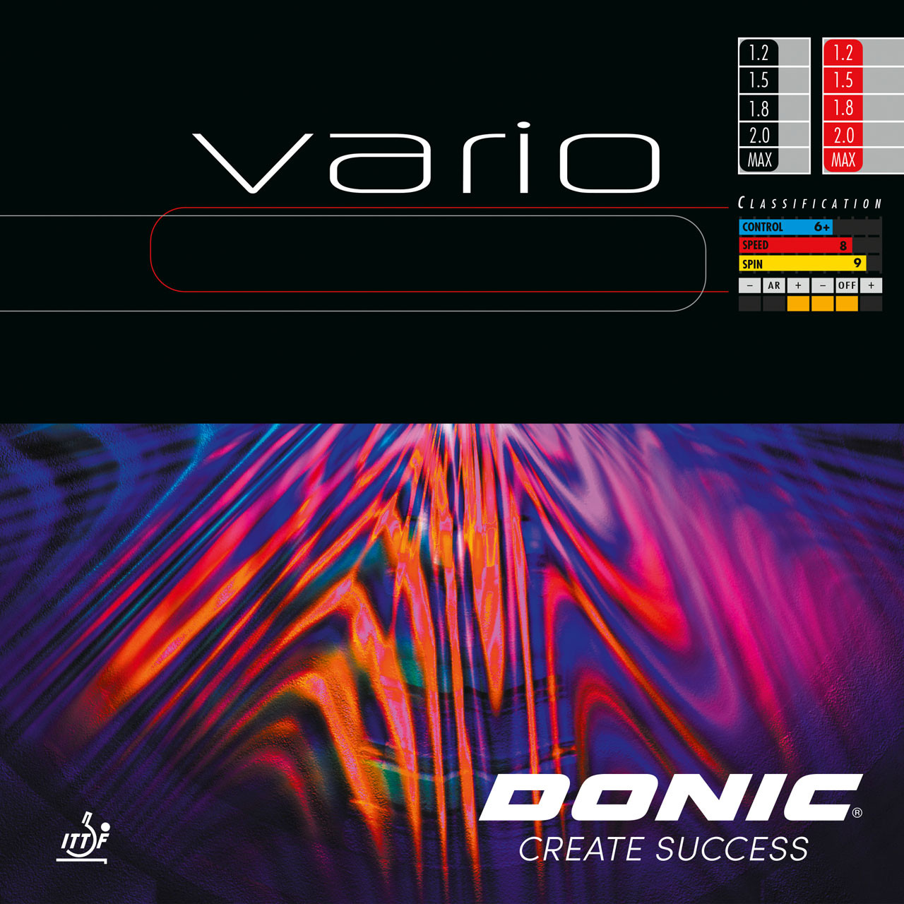 schwarz DONIC Belag Vario Big Slam Optionen 1,8 mm schwarz DONIC Belag Vario Big Slam Optionen 1,8 mm