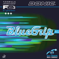 Donic BlueGrip S1 - Produkt und Verpackung – alles auf einem Bild