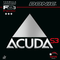 Donic Acuda S3 - Produkt und Verpackung dargestellt
