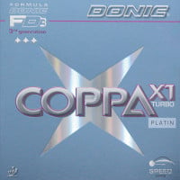 Donic Coppa X1 Turbo Platin - So sieht die Kombi aus: Produkt + Verpackung