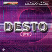 Donic Desto F1 - Übersicht von Produkt und Verpackung