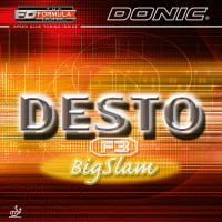 Donic Desto F3 Big Slam - Hochwertige Aufnahme von Produkt und Verpackung