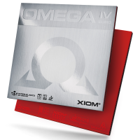 Xiom Omega IV Euro - Produktbild mit Belag und Verpackung