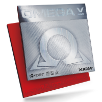 Xiom Omega V Pro - Produktbild mit Belag und Verpackung