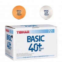 Tibhar Basic Syntt NG 40+ (Plastik Trainingsball mit Naht, ABS Technik), 72er Packung