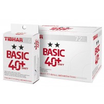 Tibhar Basic Syntt 40+  (Plastik Trainingsball mit Naht, 1. Generation), 72er Packung