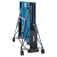 Donic Outdoor Roller 1000 - blaue, zusammengeklappte Tischtennisplatte, seitlich