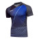 Victas T-Shirt V-Shirt 236, schwarz-grau-blau