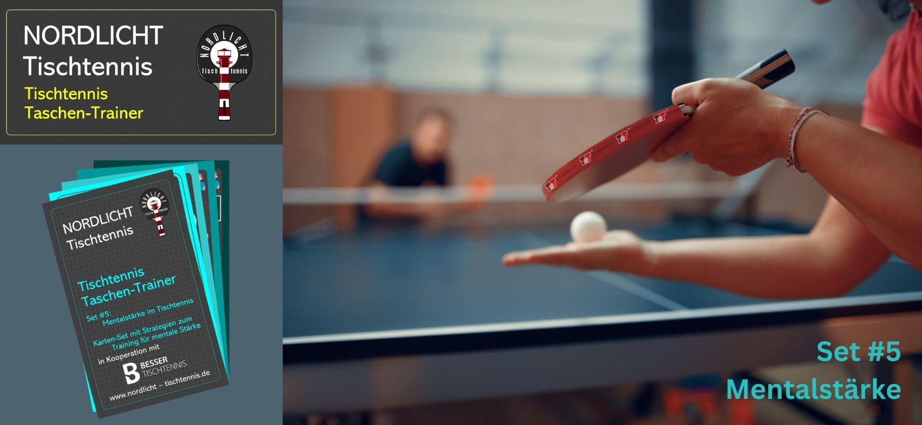 Nordlicht Tischtennis Set #1 - Ballsicherheit und Beinarbeit - BildBeschreibung Nordlicht Tischtennis Set #1 - Ballsicherheit und Beinarbeit - BildBeschreibung