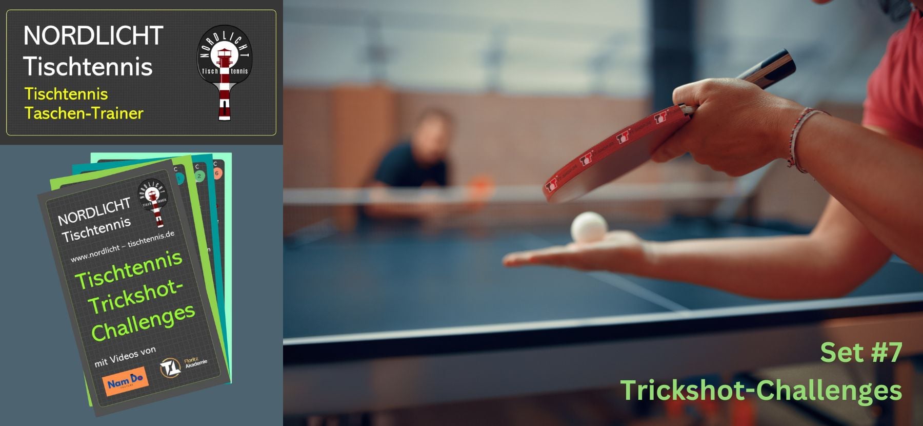 Nordlicht Tischtennis Trickshot-Challenges - BildBeschreibung