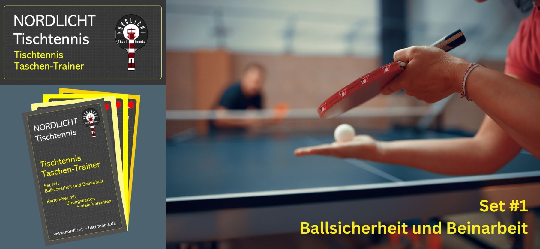 Nordlicht Tischtennis Set #1 - Ballsicherheit und Beinarbeit - BildBeschreibung