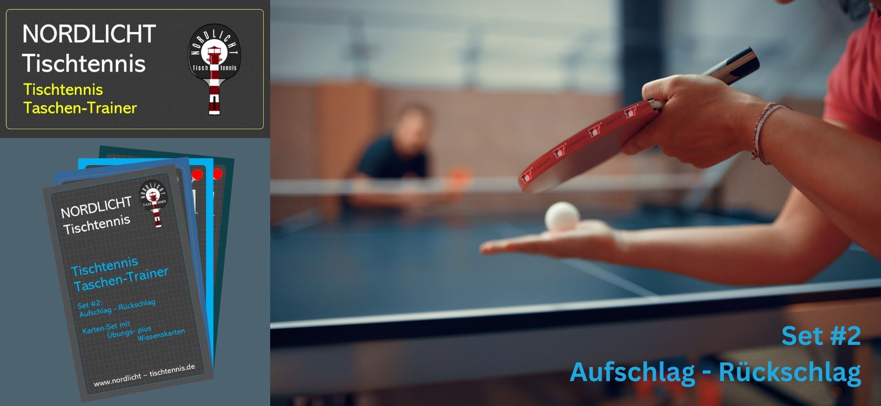 Nordlicht Tischtennis Set #2 - Aufschlag - Rückschlag - BildBeschreibung Nordlicht Tischtennis Set #2 - Aufschlag - Rückschlag - BildBeschreibung
