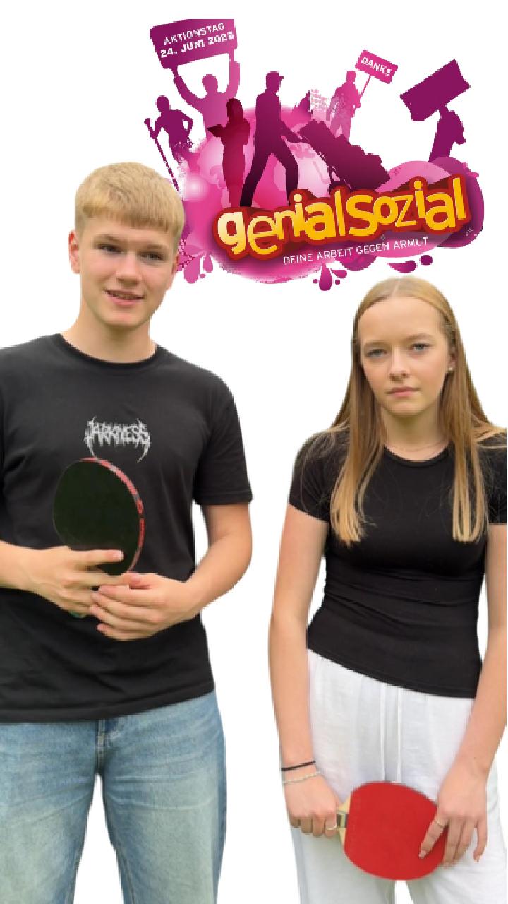 Zwei engagierte Sch&uuml;ler der Aktion Play for Africa